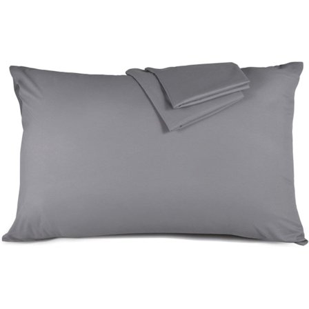 Pudebetræk 48x74 cm - Sæt med 2 Mikrofiber Super Blød, Anti-mide og Hypoallergenisk (Grå)