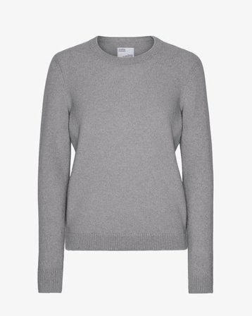 Women Classic Merino Wool Crew - Heather Grey - Female - S