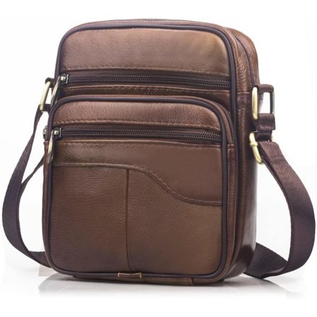 Herr Crossbody Bag Äkta Läder Liten Crossbody Bag Herr Shou