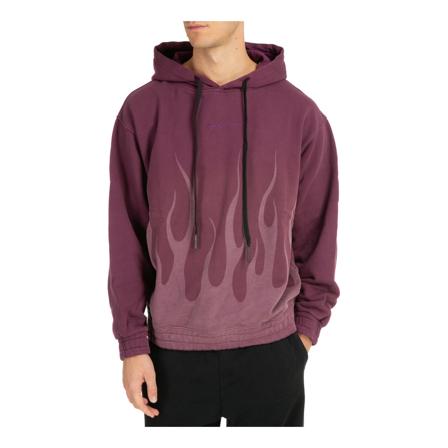 Vision OF Super Flames Lasered Hoodie Lilla, Herre