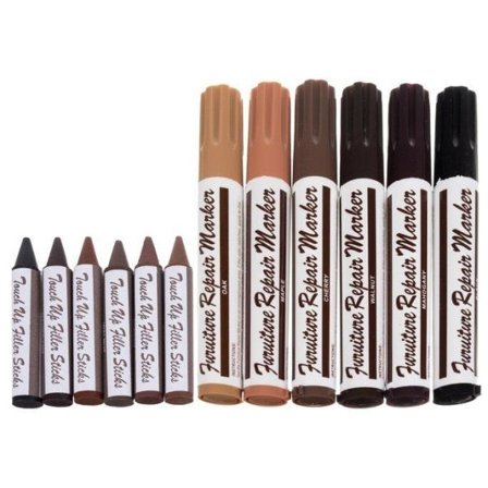 Huonekalujen ja paneelien korjauskynä - 12 kpl monivärinen-FA-