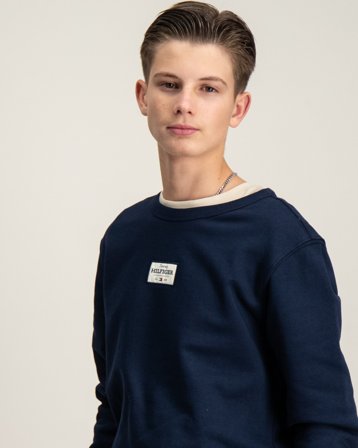 Tommy Hilfiger MONOTYPE 1985 LABEL REG SWEATSH Blå Tröjor Kille - Kids Brand Store