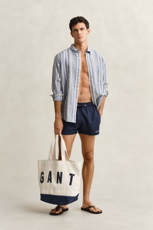 GANT Herren Schnelltrocknende Logo Badeshorts (M) Marineblau