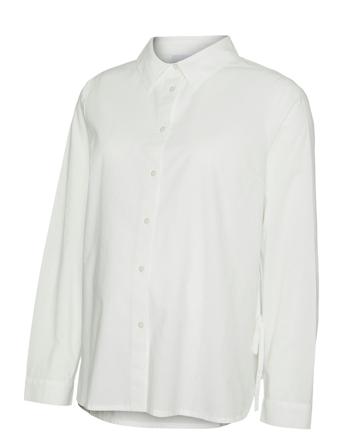 Mlleticia Lia L/S Wo String Shirt 2F White Mamalicious