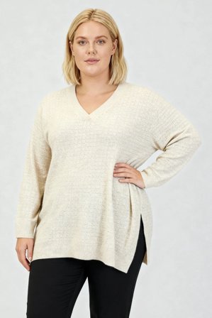 CISO - Langærmet Strik - Beige