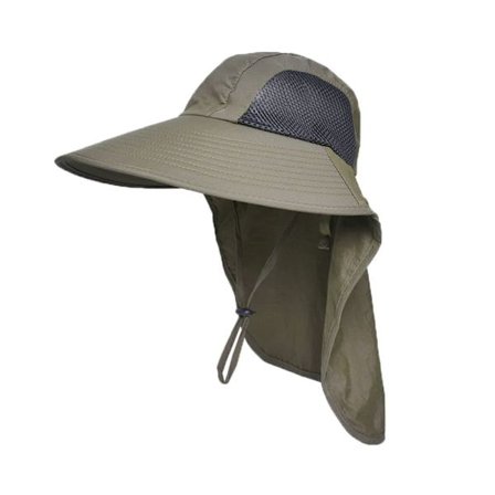 Sun Hat with Neck Flap & UPF 50+ – Wide Brim UV Protection Hat for Fishing & Hiking, Men & Women