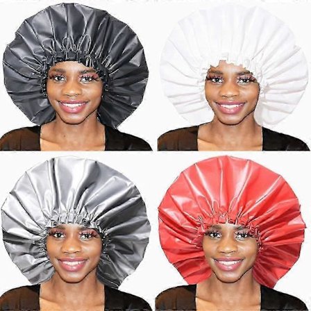 Super Jumbo Duschmössa Vattentäta Duschmössor för Kvinnor, Extra Stor Duschmössa, Återanvändbar Super Stor Badmössa Hårmössa för Långt Tjockt Lockigt 