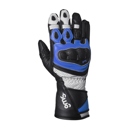 Rękawice Motocyklowe GMS GR-1 SF Niebieski/Czarny/Złamany Biały XL