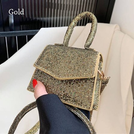 Mode Silver Bright Evening Bag Dam Messenger Shoulder