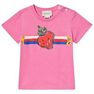 Kids - Gucci Pink Strawberry Print T-Shirt 24 months - Tops - 24 months - Pink - Mädchen