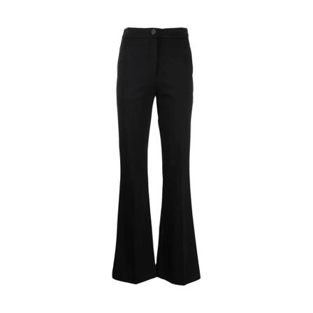 Twinset, Wide Trousers Zwart, Dames, Maat:S