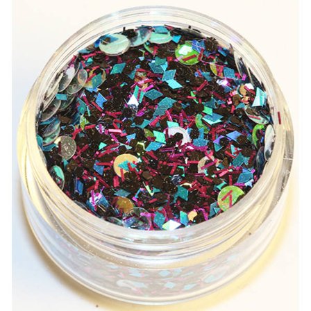 Kynsien glitter - Mix - Musta ikkuna - 8ml - Glitter