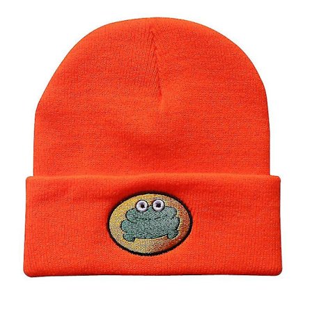 Parappa The Rapper Beanie - Broderet Vinterhue - Frø Strikket Hue - Bomuld Skullies Beanies Hue
