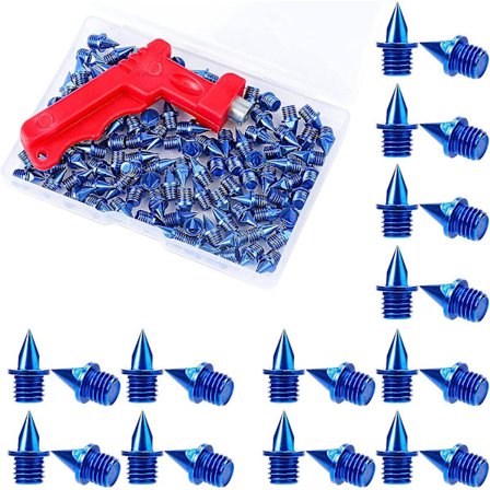 100 Pigger for Løpesko, 1/4 Tommers Banepigger, Stålpigger for Friidrett og Terrengløp, Golfskopigger med Piggnøkkel, Erstatningspigger for