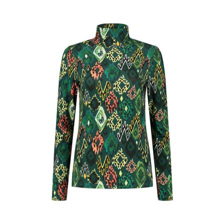 Pom Amsterdam, Turtleneck Groen, Dames, Maat:XL,print