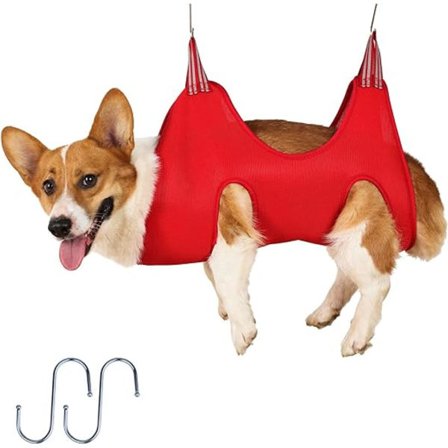 Grooming Sling Hammock til Små og Mellemstore Hunde til Klipning af Negle, Pleje