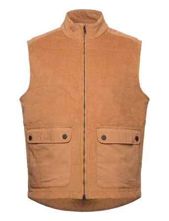 Organic Cotton Corduroy Vest Gots Beige Knowledge Cotton Apparel