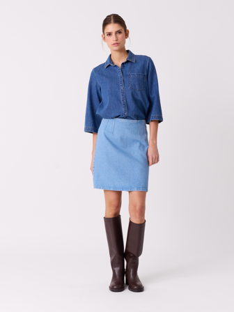 Jean Paul - Fia denimskjørt - Dame - Blå - Skjørt - L