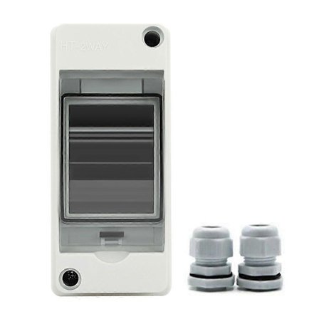 HT-2 IP65 Vedenpitävä Jakokeskus Kotelo Paneelin Asennus 2-tie PC Ulkokäyttöön Sähkö MCB So-Perfet