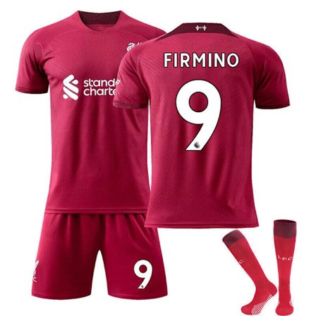 Nya Pojkar Barn Fotboll Kit Kort Skjorta Socka Set Fotboll