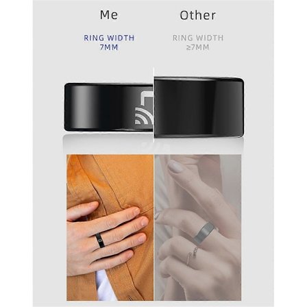 Smart Ring NFC Ring Hälsa Fitness Tracker Keramisk Hälsoring Sömnövervakning Puls Blodtryck