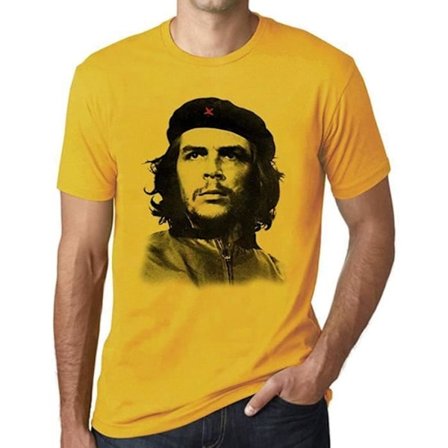 T-shirt Herr - ULTRABASIC - Che Guevara - 100% Bomull - Korta Ärmar - Vintage Gul