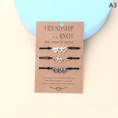 3-delat Set Mode Armband För Män Och Kvinnor Rep Heart-sha