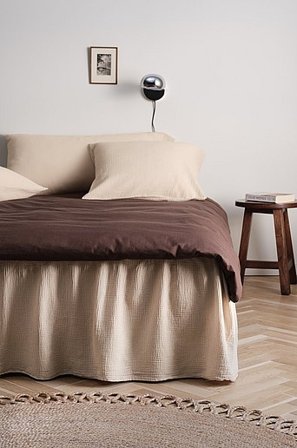 Jotex - Sengekappe 45 Cm Lys beige - AMILIA - Køb Sengekapper hos Jotex