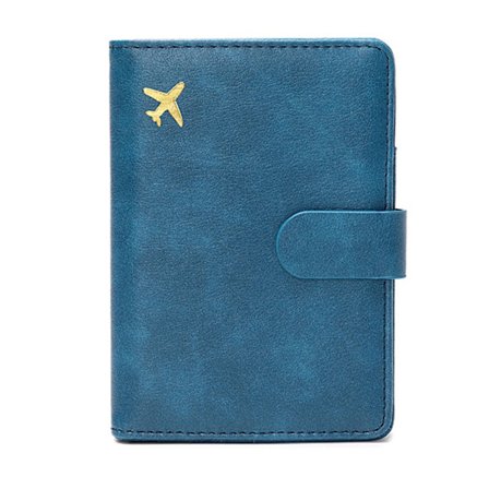 PU Læder RFID Blokerende Pas Holder Cover Rejse Kreditkortpung til Kvinder Mænd Pas Cover