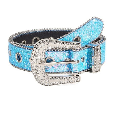 Rhinestone Belte Linje SKY BLUE