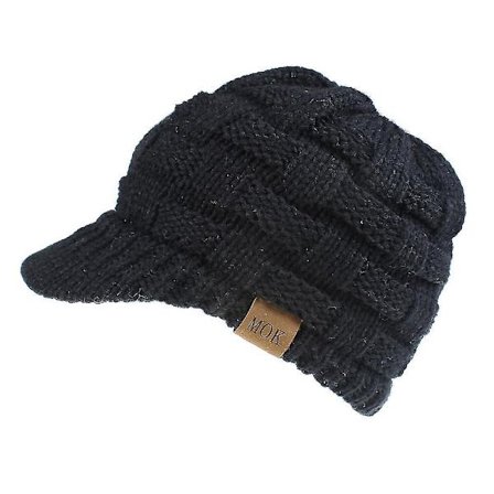 Beanie Tail Vinter Varm Strikket Messy Høy Knute Hestehale Hatter Visor Beanie Cap