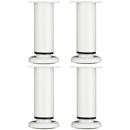 4 stk. justerbare møbelben 18cm Hvite Runde Metallbord L