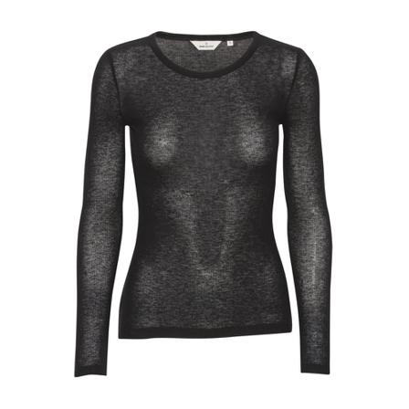 Basic Apparel Lublina LS Tee Sort, Dame Langærmet