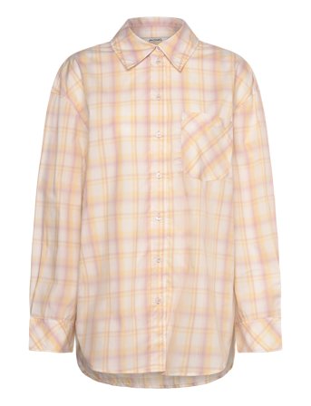 Monki Long-Sleeved Oversized Poplin Shirt - Yellow - S