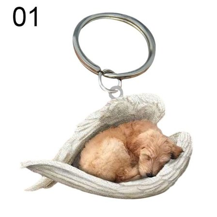 Wing Dog Keychain Dog Key Ring 01 01