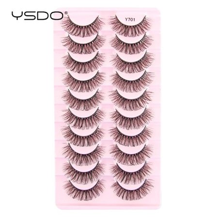 Lashes 3/10 Par Half Lashes Katt Öga Naturliga Långa Snor 3D Mink Ögonfransar Full Remsa Lashes Makeup Förlängning Verktyg