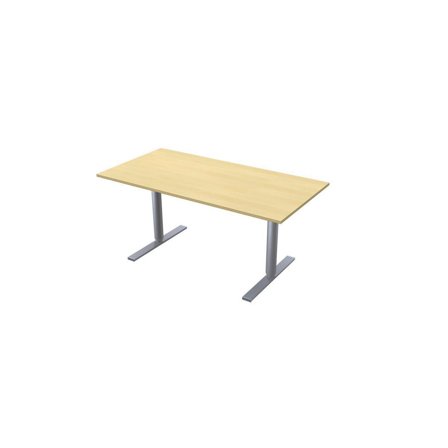 LANAB DESIGN Skrivbord El 160x80cm björklaminat/grå - Lyreco - Kontorsmöbler och inredning - Bord och hurtsar - Skrivbord - Höj/sänkbar