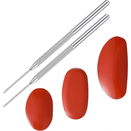 5 Deler Leire Nål Keramiske Detaljverktøy Potteskulptur Nål Detaljverktøy Inkluderer 2 Deler Leire Nålverktøy 3 Deler Pottemakerleire Ribber Keramisk