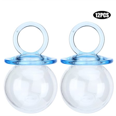 12 ST Nippelformade godisaskar Bröllopsfavor Party Plast Godis Presentförpackning Blå