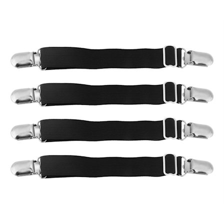 4 stk./pakke Justerbar Seng Sengeklemme Fastgørelsesremme Elastisk Holder Fikseringsklemme