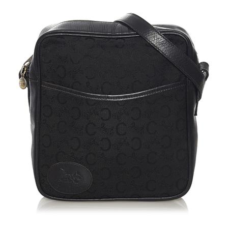Celine Vintage, Pre -owned C Carriage Macadam Crossbody Bag Zwart, Dames, Maat:ONE Size