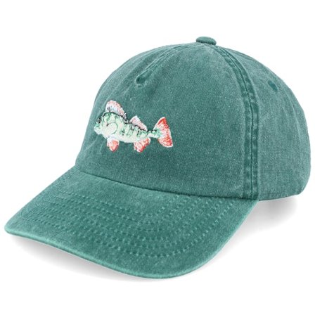 Wild Spirit - Grün unconstructed Cap - Perch Fish Embroidery Green A-frame Dat Cap / Unstructured @ Hatstore