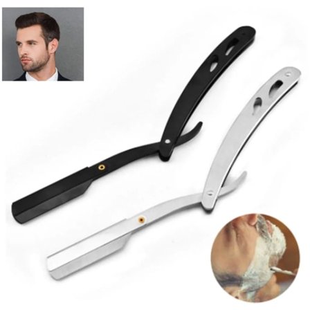 2x Professionell Rakhyvel för Män - Metallhyvel för Skägg och Hår