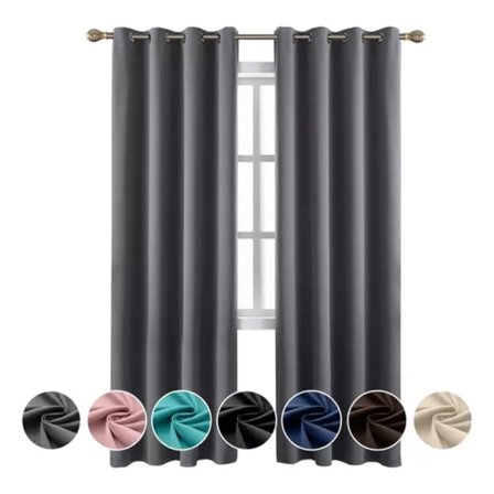 Utendørs Gardiner Hjem Tekstil Dekorasjon Ornamenter 132x214cm, Grå