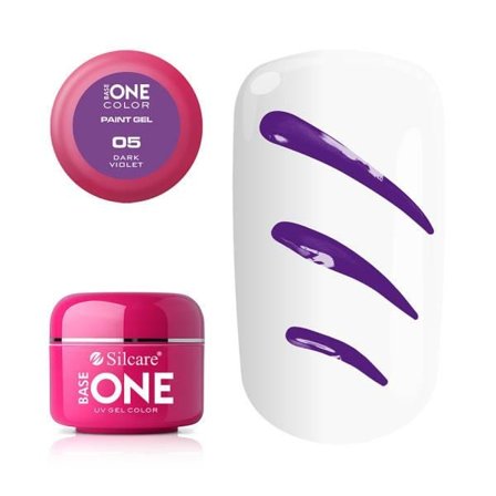 Base One - UV Gel - Paint Gel - Mørk Violet - 05 - 5 gram
