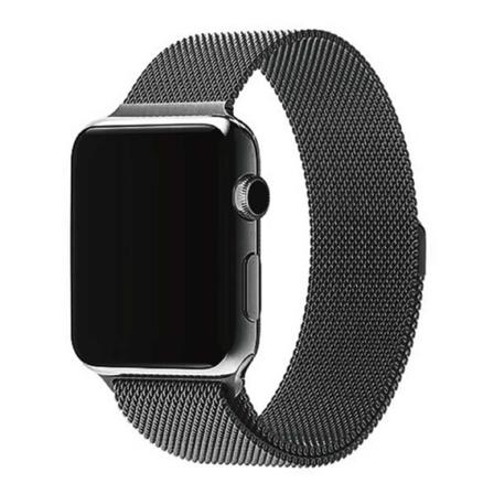 Apple Watch 1/2/3/4/5/6/7/se Armband Mesh Gunmetal 38/40/41 Svart 38/40