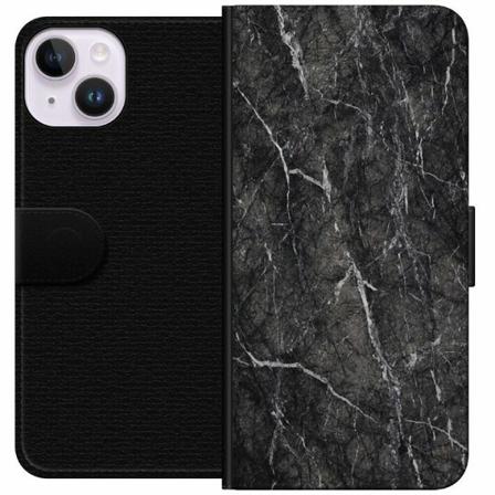 Apple Iphone 14 Plånboksfodral Marmor Svart