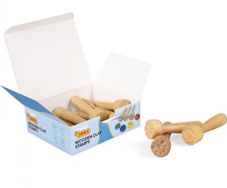JOVI Trästämplar för lera 12/fp - Lyreco - Skola och förskola - Bild och form - Lera och sand