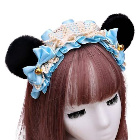 Gotisk Lolita Hodeplagg Piken Blonder Hår Tilbehør Cosplay Bjørn Ører Hodebånd