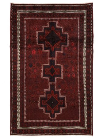 Afshar/Sirjan Rug Oriental Black/Dark Red (Wool, Persia)
